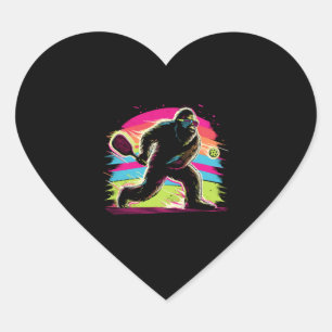 1980s Bigfoot Sasquatch Playing Pickleball 1 Hart Sticker