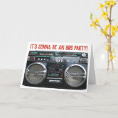 1980s Boombox Verjaardag of Uitnodiging van het Fe (Gele Bloem)