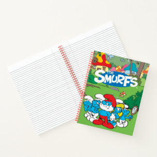 1980s Classic Cartoon Smurf Spiral Notitieboek 8.5