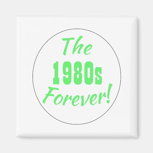 1980s Decade Retro Neon Magneet (Voorkant)