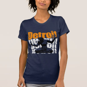 1980s DETROIT (vervormd ontwerp) T-shirt
