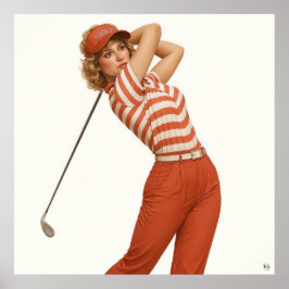 1980's Golf Fashion - Art Print