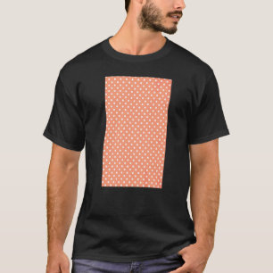 1980's KLEIN STIPPEN GEOMETRISCH PATROON ABRIKOOS T-shirt