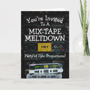 1980s MixTape Meltdown Epic Party Uitnodiging