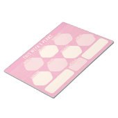 1980s Pink Hand Drawn Grid Planner Weekly Notitieblok (Schuin)