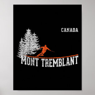 1980s Stijl Mont Tremblant Kan.  skiën Poster
