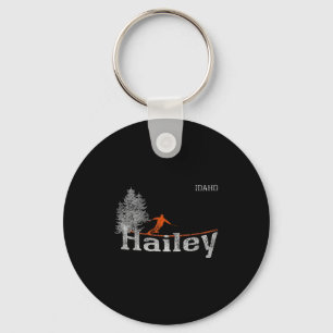 1980s Style Hailey Idaho Skiën Sleutelhanger