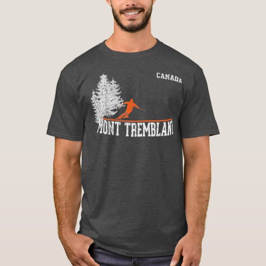 1980s Style Mont Tremblant kan kiën T-shirt (Voorkant)