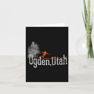 1980s Style Ogden Utah Skiën Kaart