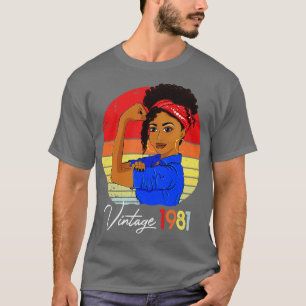 1981 40e geboortedag 40 jaar oud Dag Geboren I T-shirt