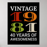  1981 40e verjaardag van het citaat Idea Birthday