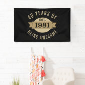 1981 Funny 40th Birthday Geweldige Spandoek (Insitu)
