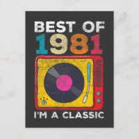 1981 Geboren Vintage 40e Verjaardag Vinyls Klassie