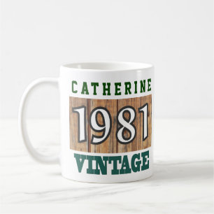 1981 Jaar van de geboorte - Dag van de geboorte Koffiemok