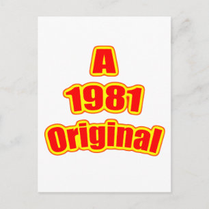 1981 Origineel rood Briefkaart