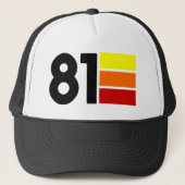 1981 Retro Birthday Poly Foam Trucker Hat Pet (Voorkant)