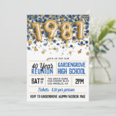 1981 Reünie van de middelbare school Kaart (Staand voorkant)