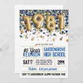 1981 Reünie van de middelbare school Kaart (Voorkant / Achterkant)