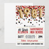 1981 Reünie van de middelbare school Kaart (Voorkant / Achterkant)