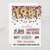 1981 Reünie van de middelbare school Kaart (Voorkant / Achterkant)