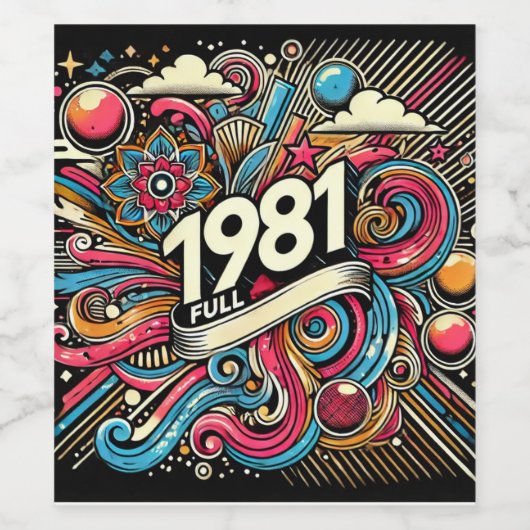 1981 WIJN ETIKET (Enkel label)