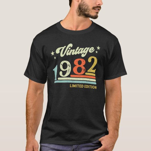  1982 1982 40e verjaardag 40 jaar oud t-shirt (Voorkant)