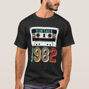 1982 40 jaar oude cadeautjes 40 verjaardag Casset T-shirt