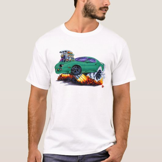1982-92 Blauwgroen auto van Camaro T-shirt (Voorkant)