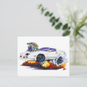 1982-92 Camaro White Car Briefkaart (Staand voorkant)