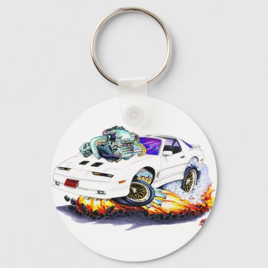 1982-92 Trans Am White Turbo GTA Sleutelhanger (Voorkant)