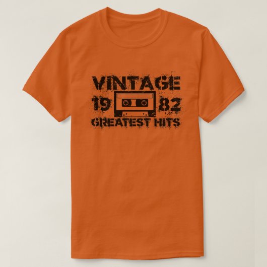 1982 Grootste Hits Zwart T-shirt (Design voorkant)