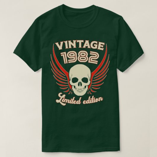  1982 Limited Edition Skull and Wings T-shirt (Design voorkant)