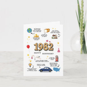 1982 Verjaardag Kaart voor man en vrouw