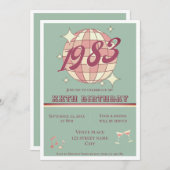 1983 41e 42e verjaardagsfeestje Uitnodiging (Voorkant / Achterkant)