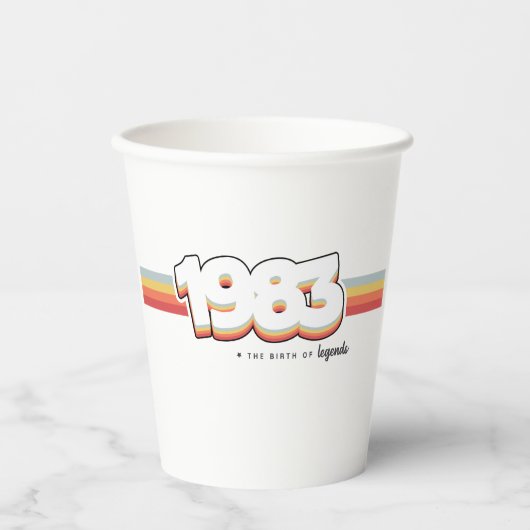 1983 De geboorte van legenden Papieren Bekers (Voorkant)