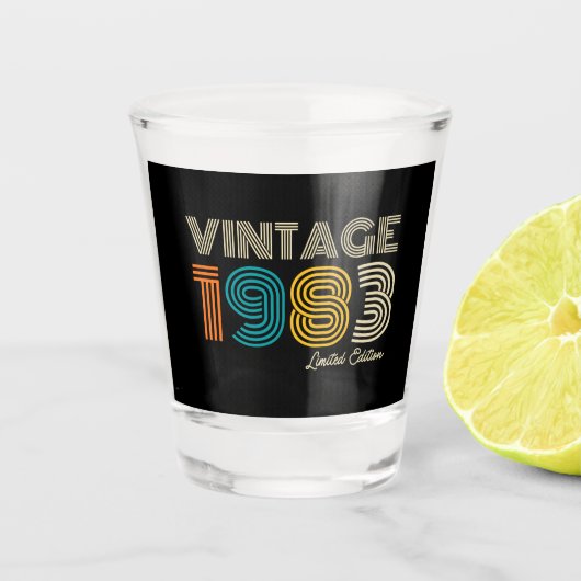 1983 Limited Edition 40th Birthday Shot Glas (Voorkant)