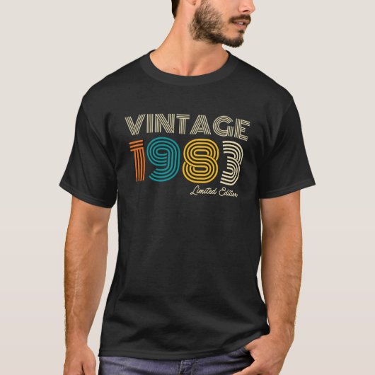 1983 Limited Edition 40th Birthday T-shirt (Voorkant)