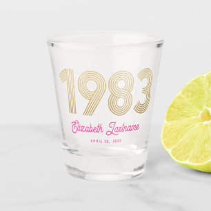 1983 Roze Goud 40e Verjaardag Shot Glas