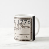 1984 = 1776 Adhésion ou mort mug (Devant droit)