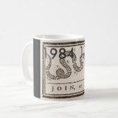 1984 = 1776 Adhésion ou mort mug (Devant gauche)