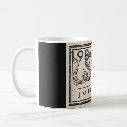 1984 = 1776 Adhésion ou mort mug (Gauche)