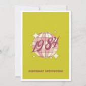  1984 40e verjaardag retro party Uitnodiging (Achterkant)