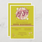  1984 40e verjaardag retro party Uitnodiging (Voorkant / Achterkant)