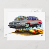 1984-88 Hurst Olds Grey-Black Car Briefkaart (Voorkant / Achterkant)