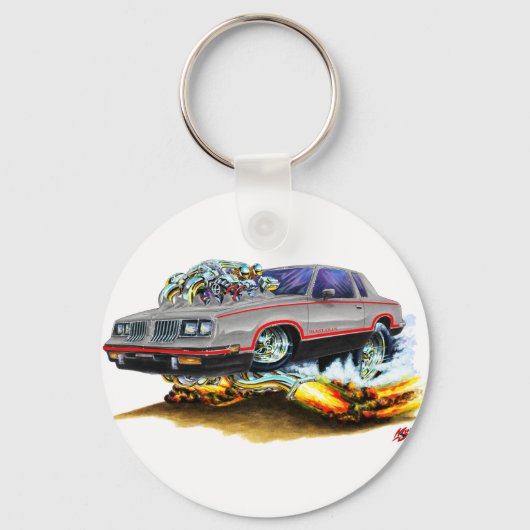 1984-88 Hurst Olds Grey-Black Car Sleutelhanger (Voorkant)
