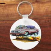 1984-88 Hurst Olds Grey-Black Car Sleutelhanger (Voorkant)