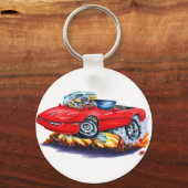 1984-93 Corvette Red Convertible Sleutelhanger (Voorkant)