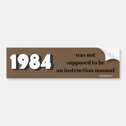 1984 BUMPERSTICKER (Voorkant)