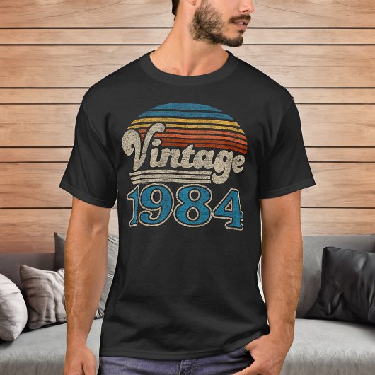 1984 Geboortejaar 40e Verjaardag Zonsondergang Re T-shirt