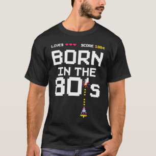 1984 Geboren in de jaren 80 Retro Arcade Birthda T-shirt